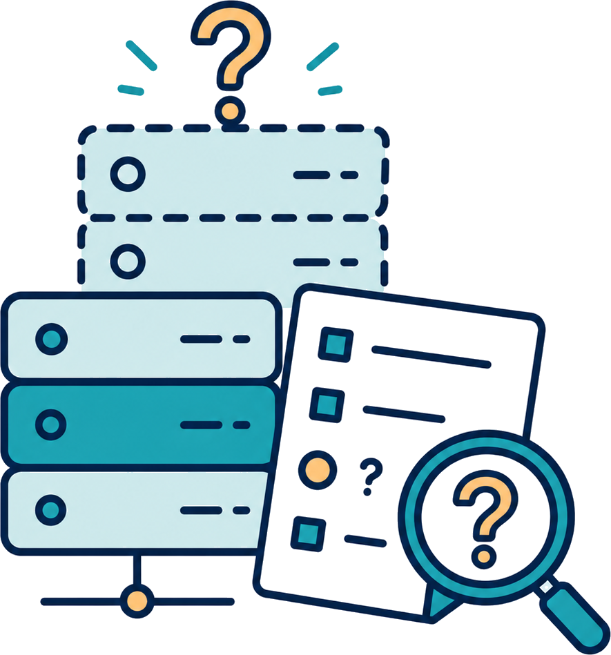 対象サーバーを確認するイラスト